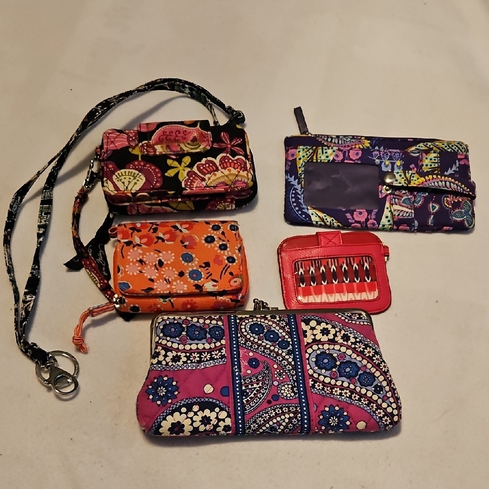 Vera Bradley Assorted Wallets, Wristlet And Lanyard